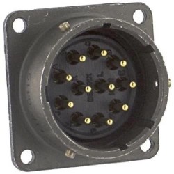 Amphenol Industrial Circular MIL Spec Connector 11P Sz 18 Box Mount Pin Receptacle PT02A-18-11P Amphenol Industrial Circular MIL Spec Connector 11P Sz 18 Box Mount Pin Receptacle PT02A-18-11P