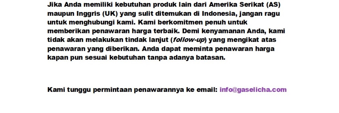 barang dari USA dan UK