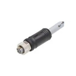Molex Sensor Cables / Actuator Cables M12 Single-Ended Cordset 5 Poles Female to Pigtail 14 AWG Gray 2.0m Lngth  1205000201